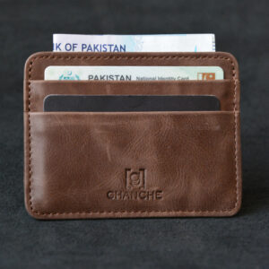 GHANCHE Sleek Leather Card Holder (Coffee Brown) GH-SLK-06