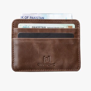 GHANCHE Sleek Leather Card Holder (Coffee Brown) GH-SLK-06