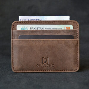 GHANCHE Sleek Leather Card Holder (Cedar Brown) GH-SLK-07