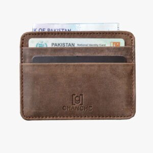 GHANCHE Sleek Leather Card Holder (Dark Brown) GH-SLK-01