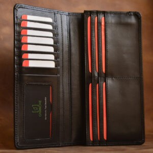 GHANCHE Urban Spirit Leather Wallet (Shinny Black) GH-USW-03