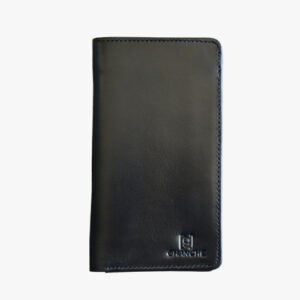 GHANCHE Medium Long Leather Wallet (Black) GH-MLM-01