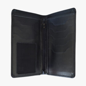 GHANCHE Medium Long Leather Wallet (Black) GH-MLM-01