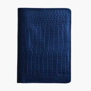 Passport Cover Crocodile Pattern Blue