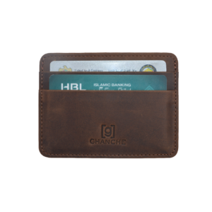 GHANCHE Sleek Leather Card Holder (Dark Brown) GH-SLK-01